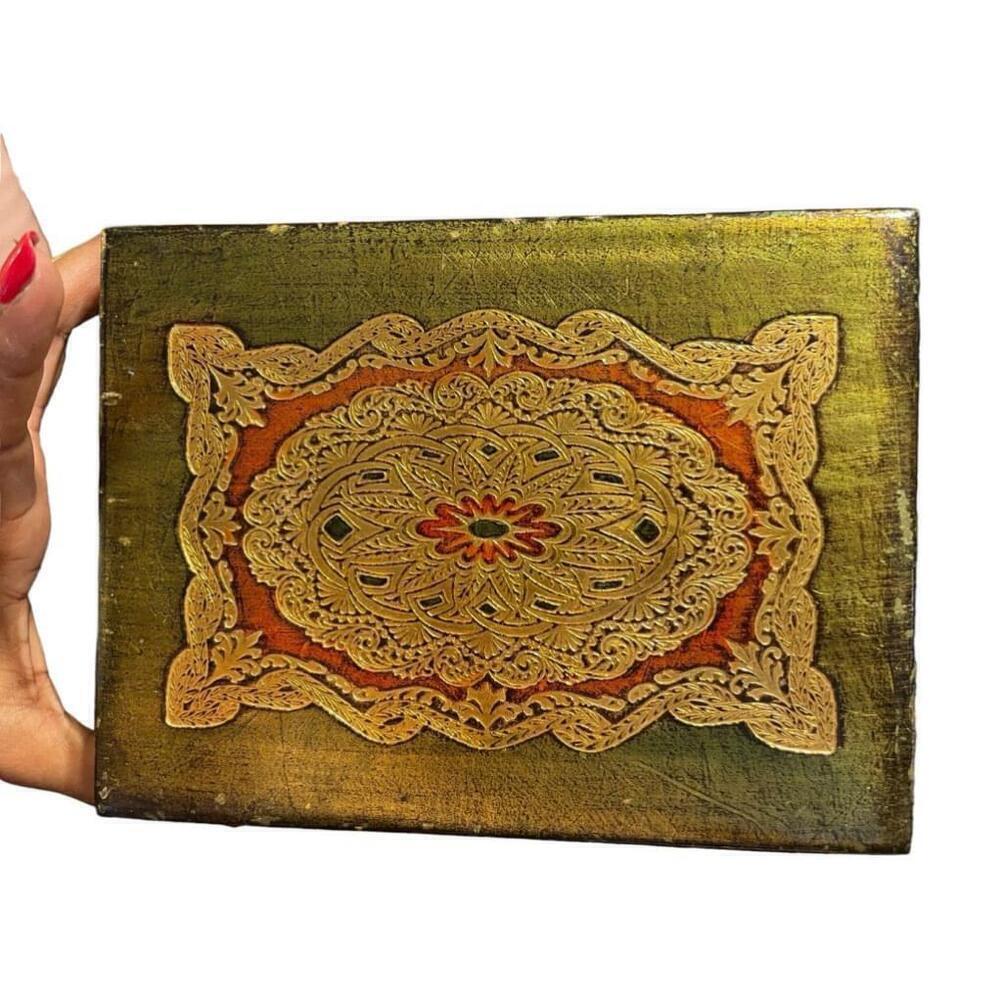 Reuge Green and Gold Decorative musical Trinket Box Laura’s Theme